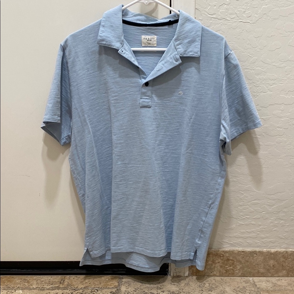 rag & bone Sky Blue Polo Shirt